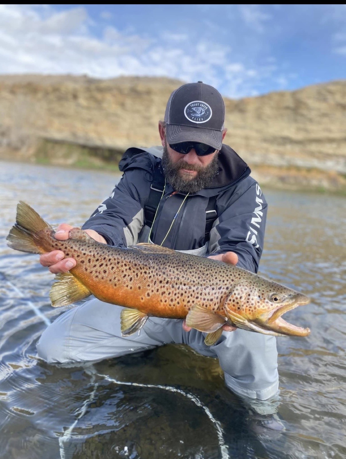 Trophy trout caught with Riffle Riders Outfitters