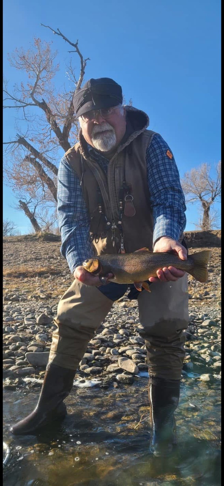 Wyoming fly fishing catch on a guided Riffle Riders trip