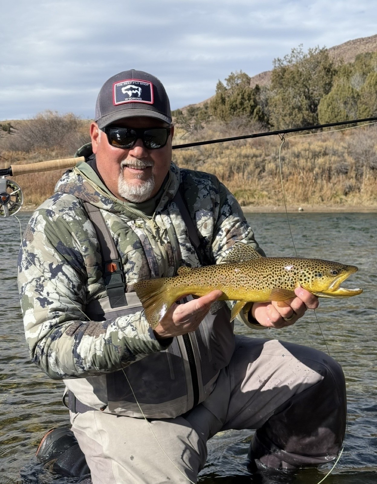 Trophy trout caught with Riffle Riders Outfitters