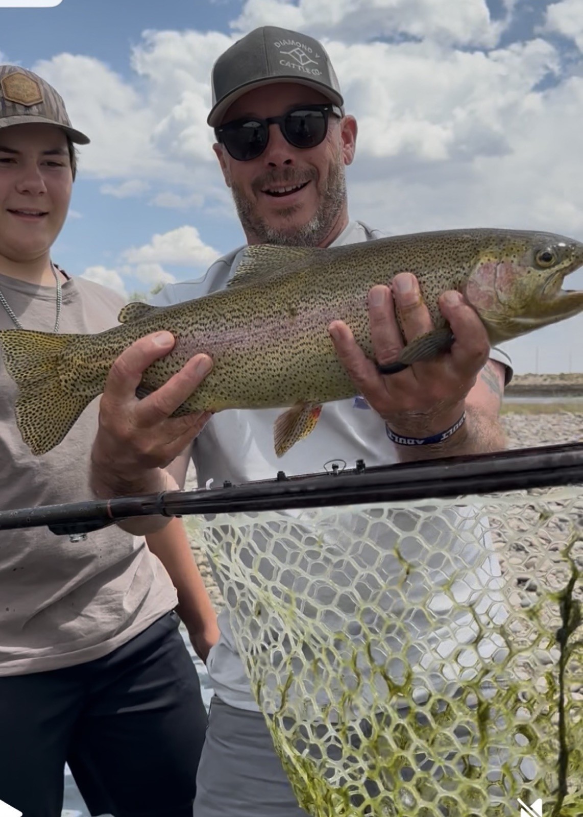 Rainbow trout caught fly fishing in Wyoming