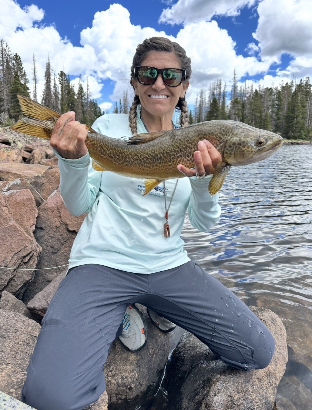 Rainbow trout caught fly fishing in Wyoming